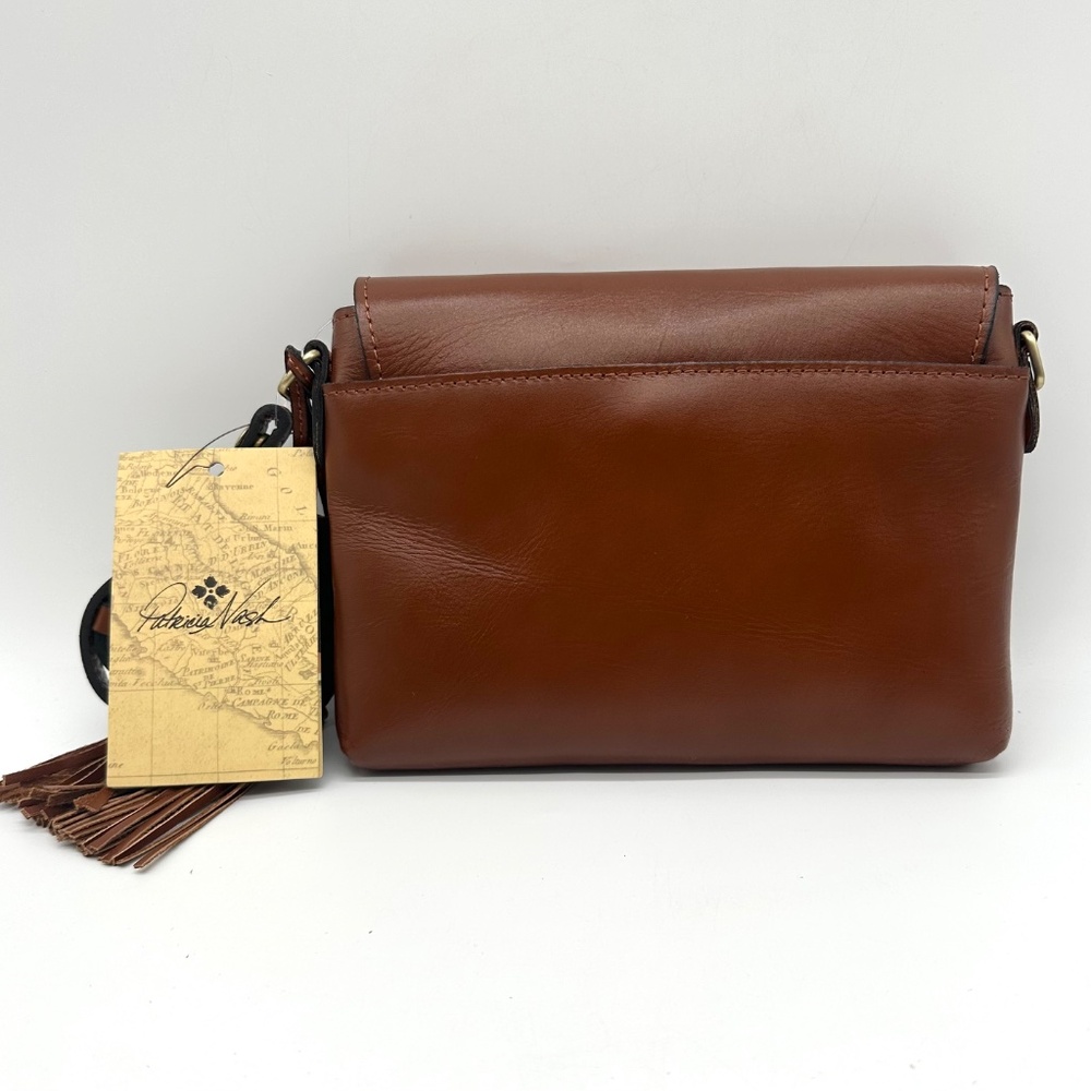 Patricia Nash Corfu Heritage Leather Crossbody Bag Tan With Dust Bag NWT - Picture 5 of 16